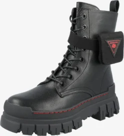 Dockers By Gerli Enkellaarsjes Veterlaarsjes Dames Zwart