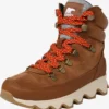 Sorel Enkellaarsjes Veterlaarsjes Kinetic Conquest Dames Cognac