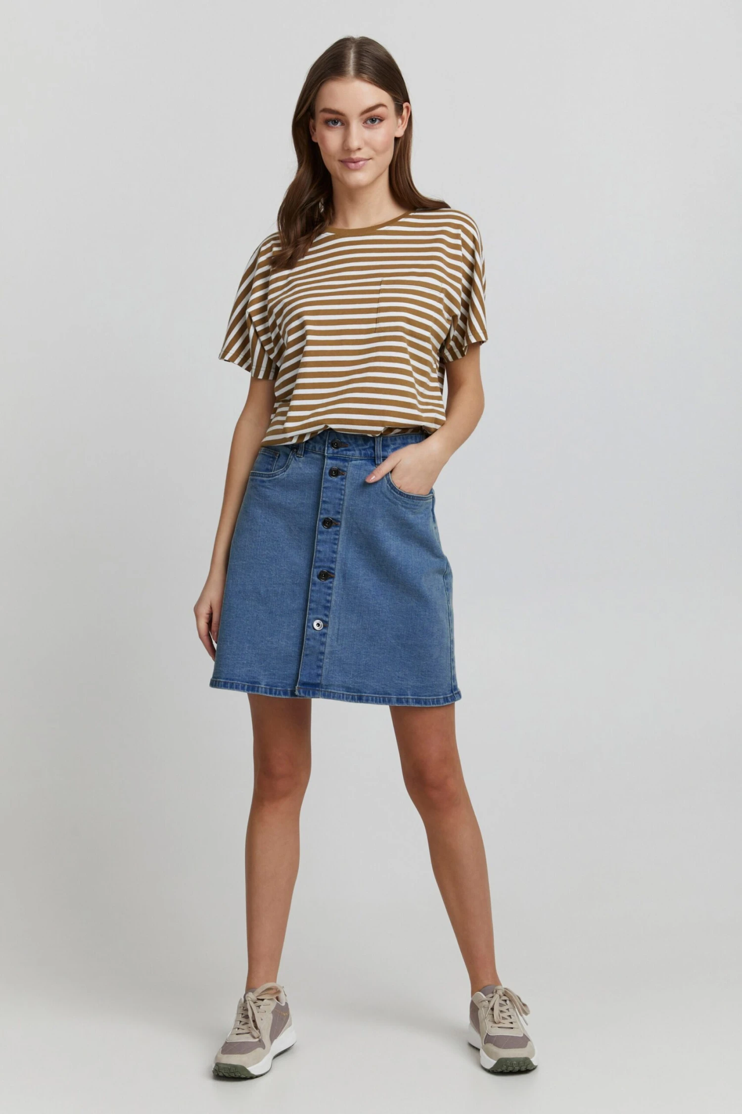 OXMO Mini Rokken Rok FRIGGA Dames Blauw 3 OXMO Mini Rokken Rok FRIGGA Dames Blauw - Afbeelding 3