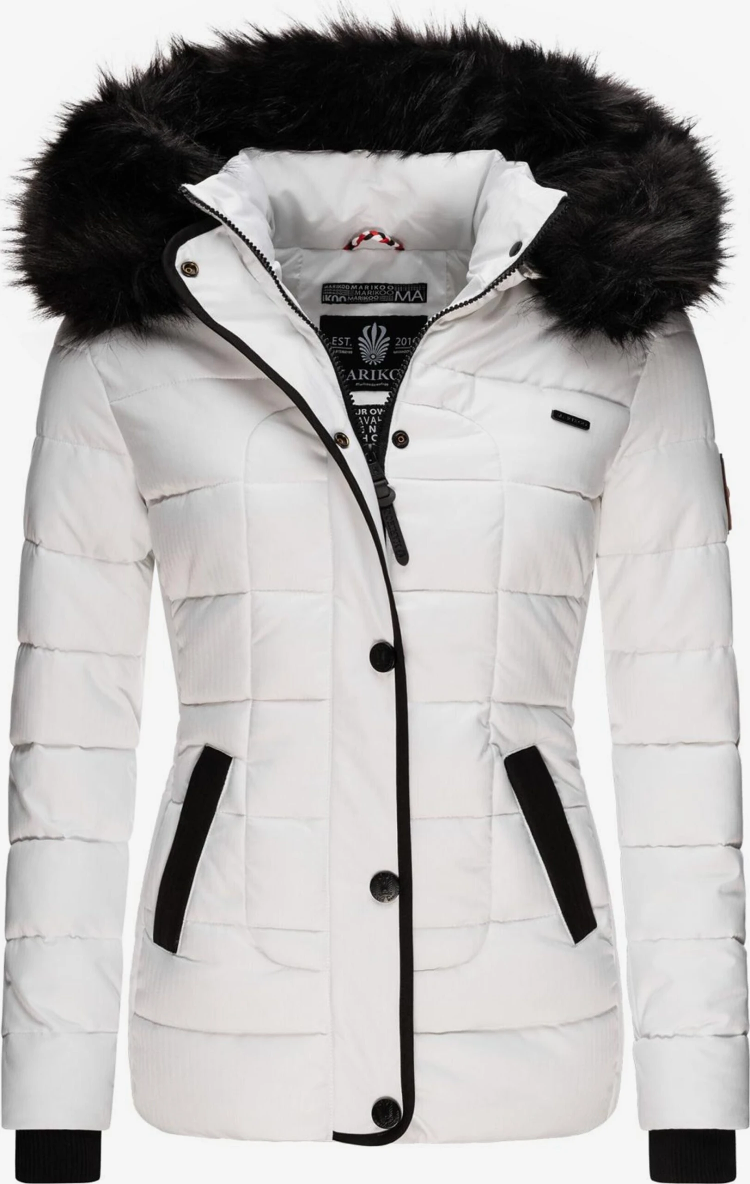 Marikoo Winterjassen Winterjas Unique Dames Wit 1 Marikoo Winterjassen Winterjas Unique Dames Wit