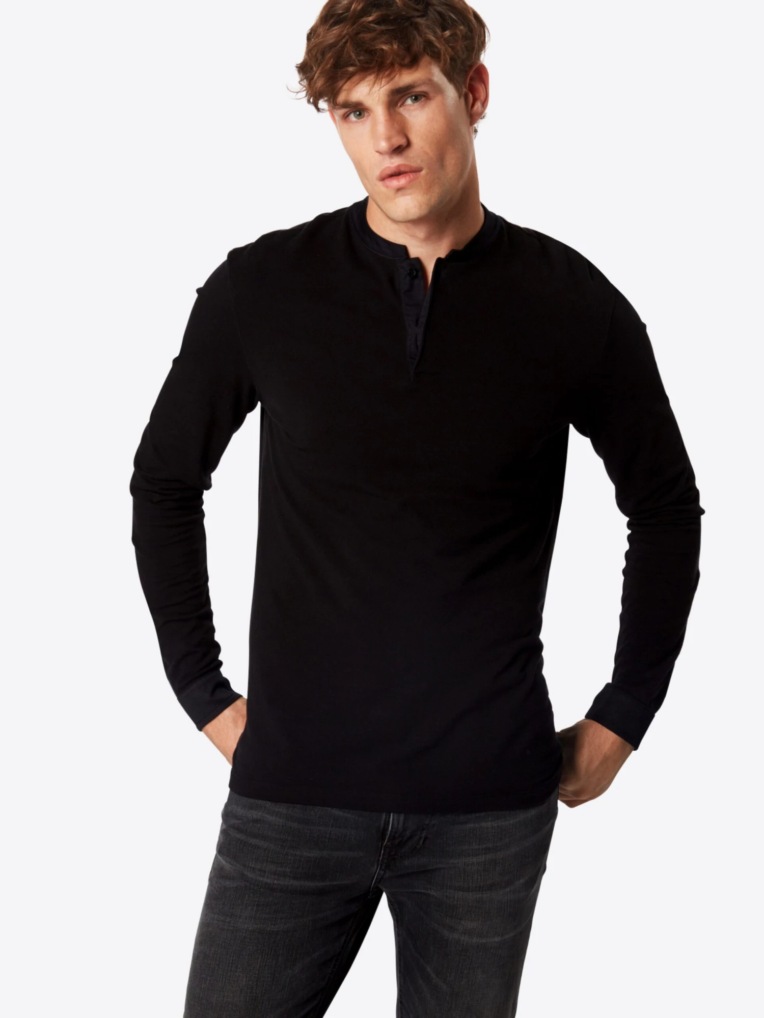 DRYKORN Longsleeves Shirt Keno Heren Zwart 2 DRYKORN Longsleeves Shirt Keno Heren Zwart - Afbeelding 2