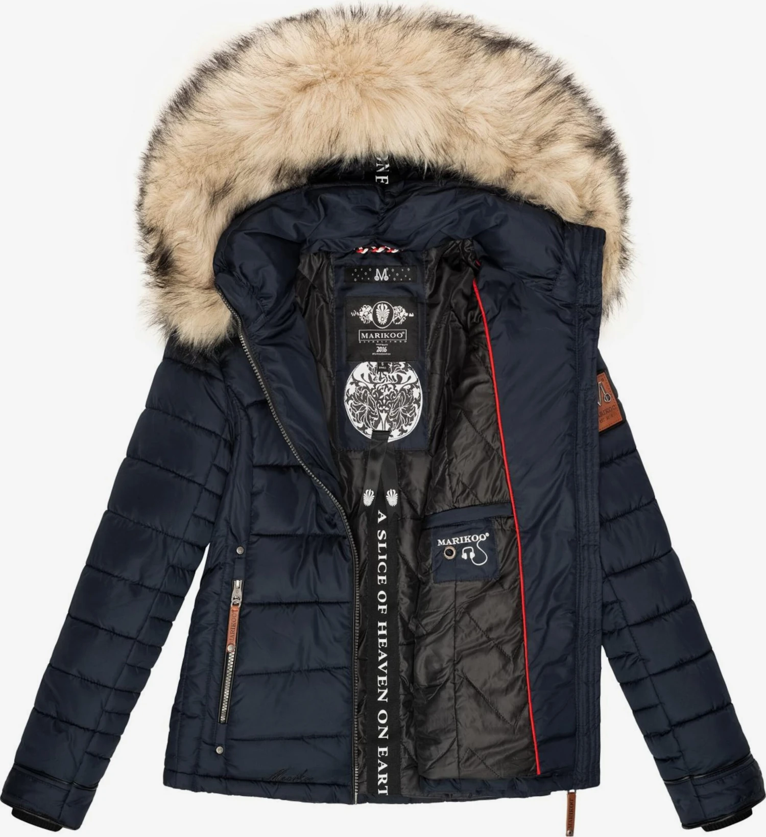 Marikoo Winterjassen Winterjas Dames Navy 5 Marikoo Winterjassen Winterjas Dames Navy - Afbeelding 5