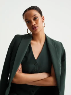 WE FASHION Klassieke Blazers Gilet Dames Donkergroen -Mode Kledingwinkel 19080cfac0835a14cca2b5362182aca6 scaled