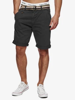 Indicode Jeans Chino Shorts Regular Chino Cuba Heren Basaltgrijs