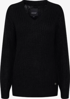 OXMO Basic Truien Trui Lavea Dames Zwart