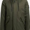Khujo Wintermantels Winterjas Tuck Heren Olijfgroen