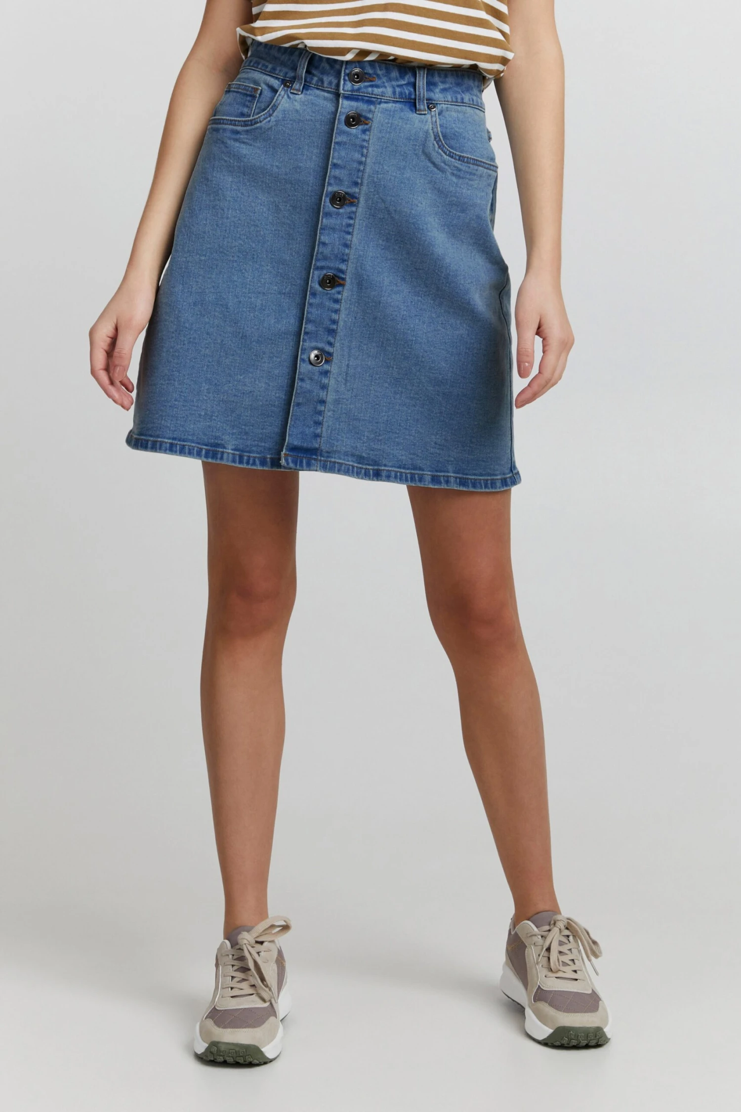 OXMO Mini Rokken Rok FRIGGA Dames Blauw 2 OXMO Mini Rokken Rok FRIGGA Dames Blauw - Afbeelding 2