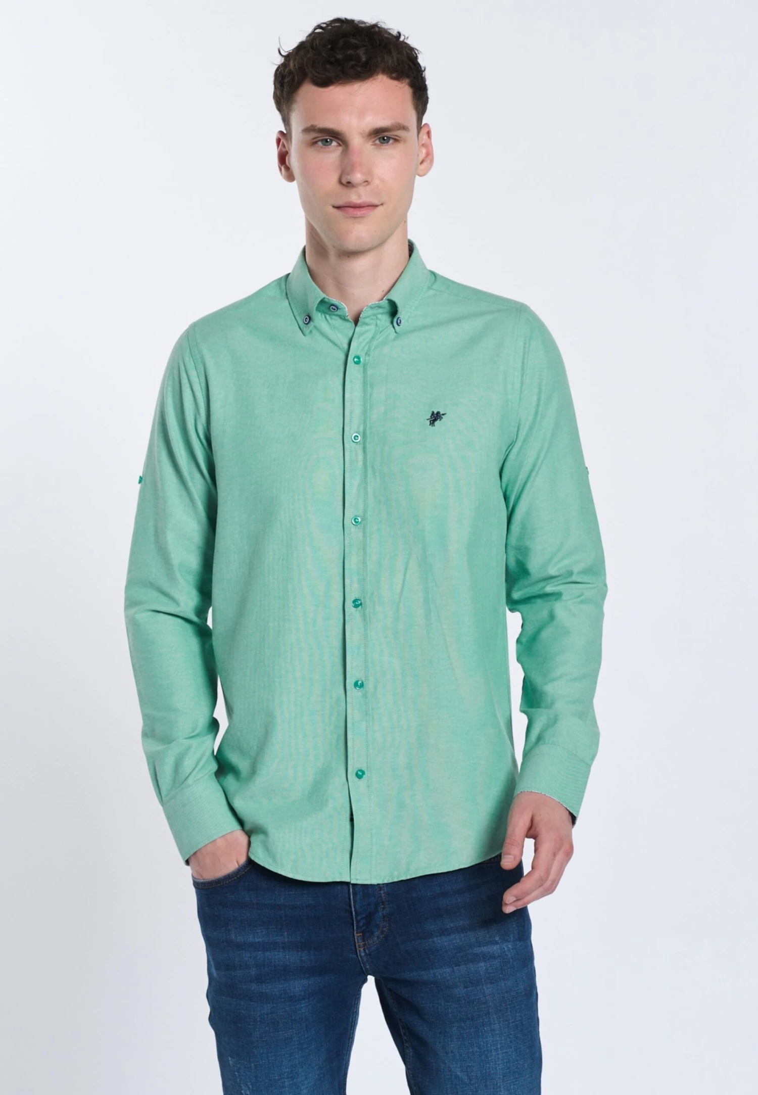 Casual Overhemden Regular Fit Overhemd FYODOR Heren Groen 2 Casual Overhemden Regular Fit Overhemd FYODOR Heren Groen - Afbeelding 2