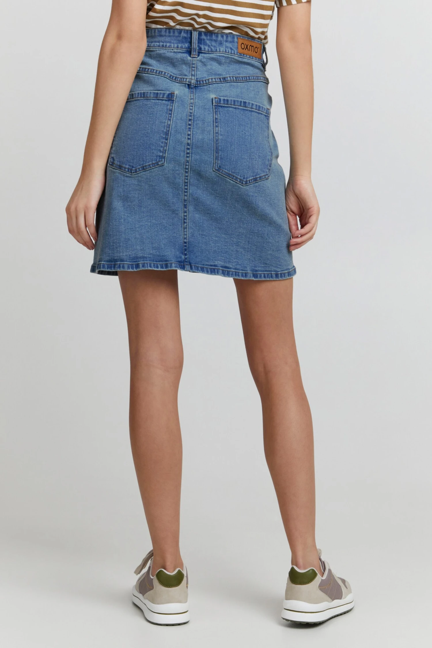 OXMO Mini Rokken Rok FRIGGA Dames Blauw 4 OXMO Mini Rokken Rok FRIGGA Dames Blauw - Afbeelding 4