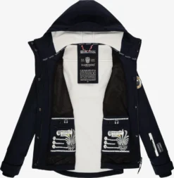 Marikoo Tussenjassen Tussenjas Dames Blauw -Mode Kledingwinkel 4a77bea0d2f26dc9d8e4370767f184de