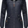 Marikoo Parkas Winterparka Kamii Dames Donkerblauw