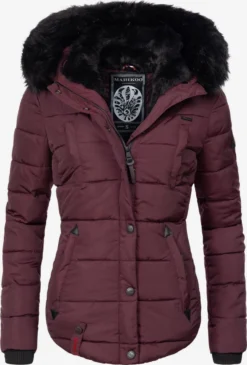 Marikoo Winterjassen Winterjas Lotusblüte Dames Bourgogne