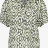 Gerry Weber Blouses Met Korte Mouw Blouse Dames Olijfgroen / Lichtgroen