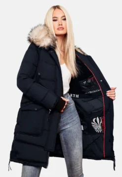 Marikoo Wintermantels Wintermantel Chaskaa Dames Navy -Mode Kledingwinkel 79a4653fb43ded0476db9b2860d737ef scaled