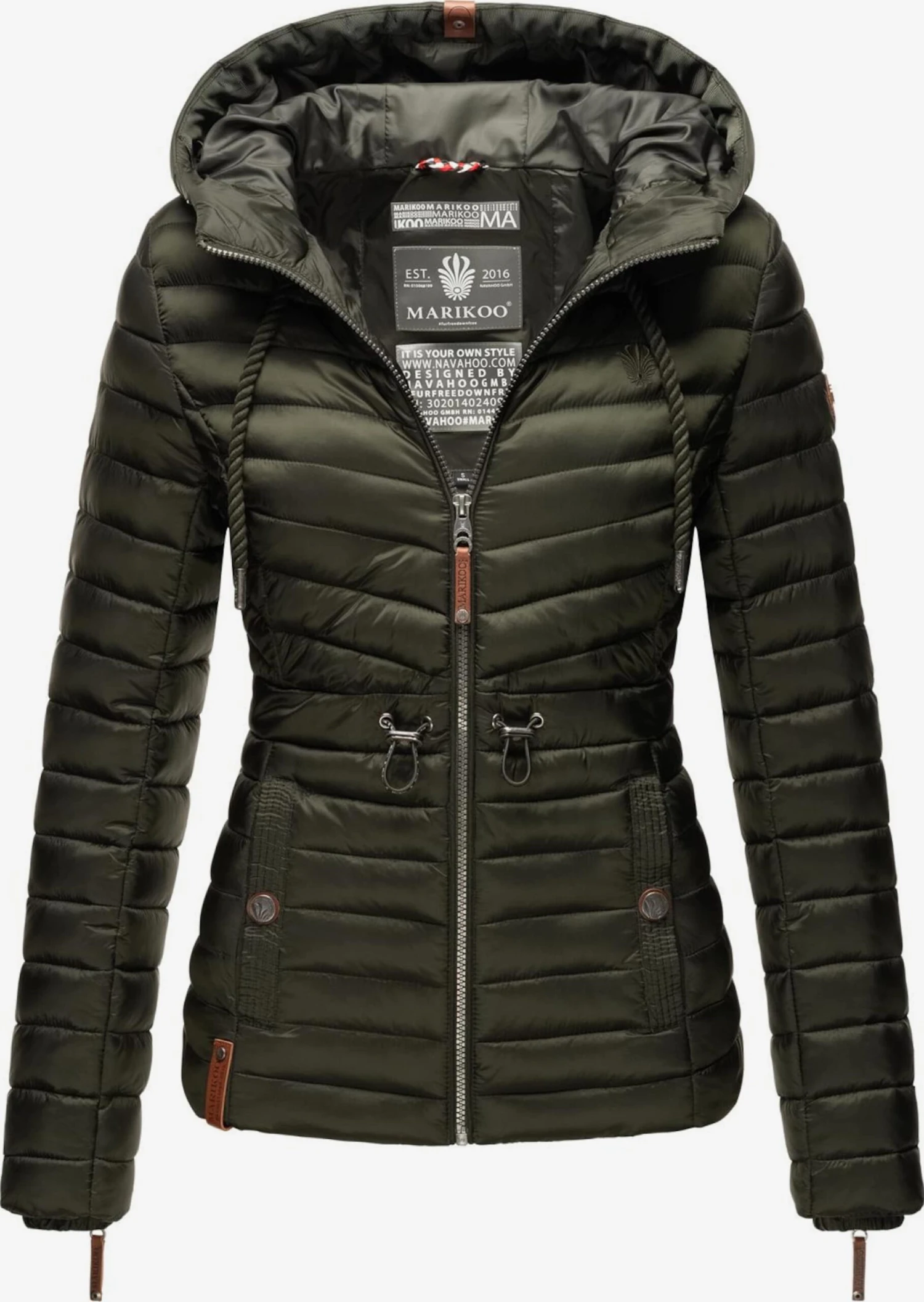 Marikoo Tussenjassen Tussenjas Aniyaa Dames Olijfgroen 2 Marikoo Tussenjassen Tussenjas Aniyaa Dames Olijfgroen - Afbeelding 2