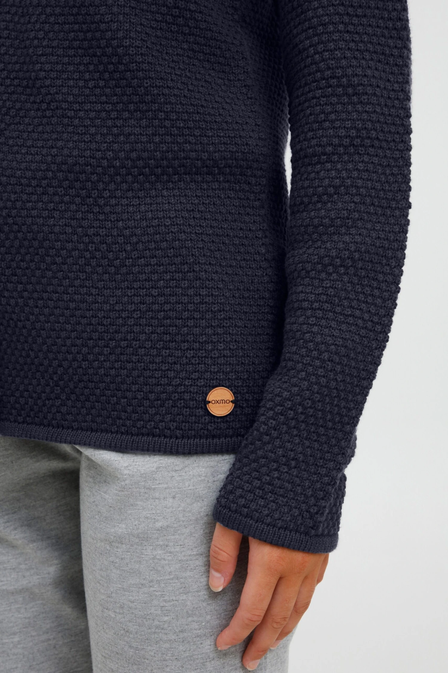 OXMO Vesten Gebreid Vest Helga Dames Marine 6 OXMO Vesten Gebreid Vest Helga Dames Marine - Afbeelding 6