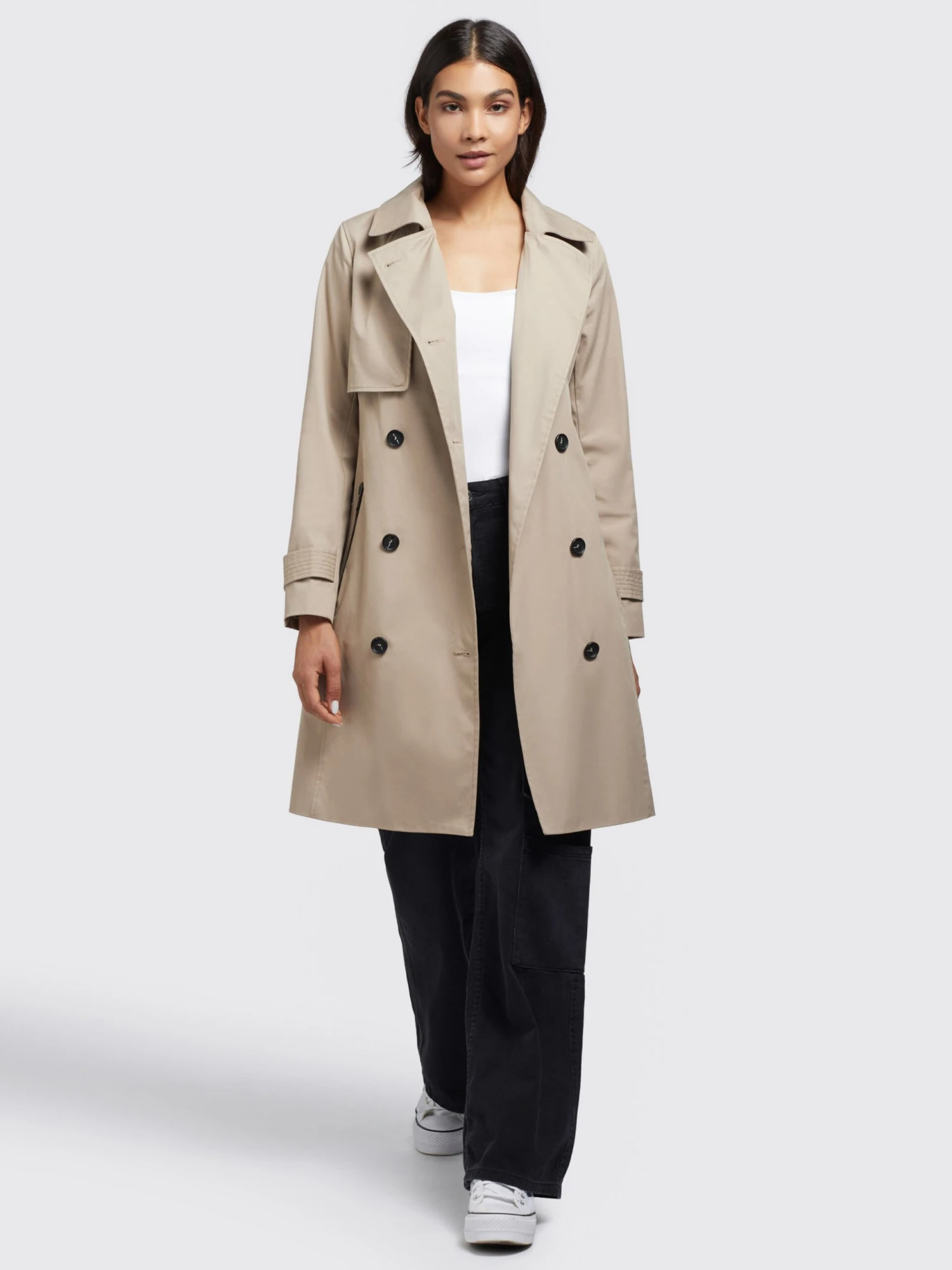 Khujo Trenchcoats Tussenmantel Sarina Dames Lichtbeige 6 Khujo Trenchcoats Tussenmantel Sarina Dames Lichtbeige - Afbeelding 6