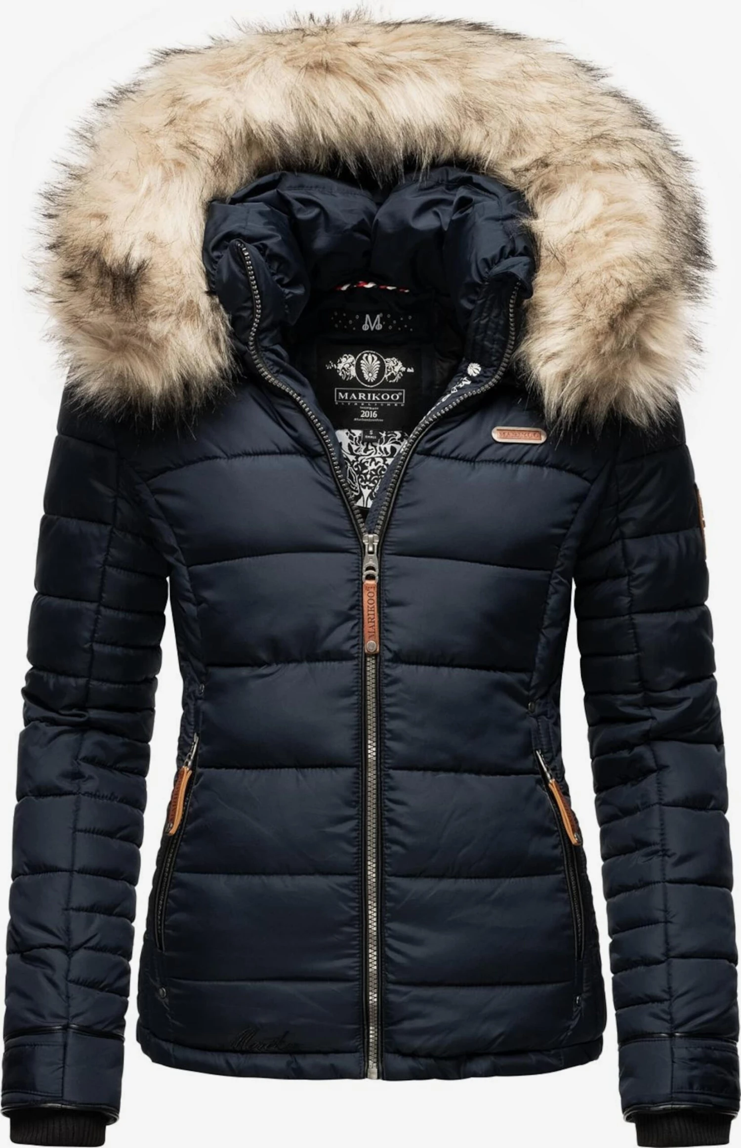 Marikoo Winterjassen Winterjas Dames Navy 1 Marikoo Winterjassen Winterjas Dames Navy