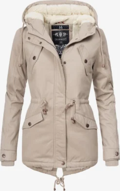 Marikoo Winterjassen Winterjas Manolya Dames Lichtbeige