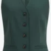 WE FASHION Klassieke Blazers Gilet Dames Donkergroen