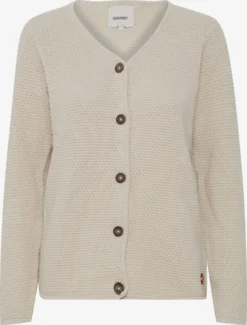 OXMO Vesten Gebreid Vest Oxhelga Dames Beige