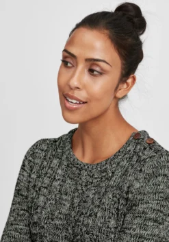 OXMO Fijngebreide Truien Trui Phia Dames Antraciet -Mode Kledingwinkel a9116784a57566cd3b52f1dfa047e488 scaled