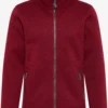Schmuddelwedda Fleece Jassen Fleece Jas Heren Donkerrood