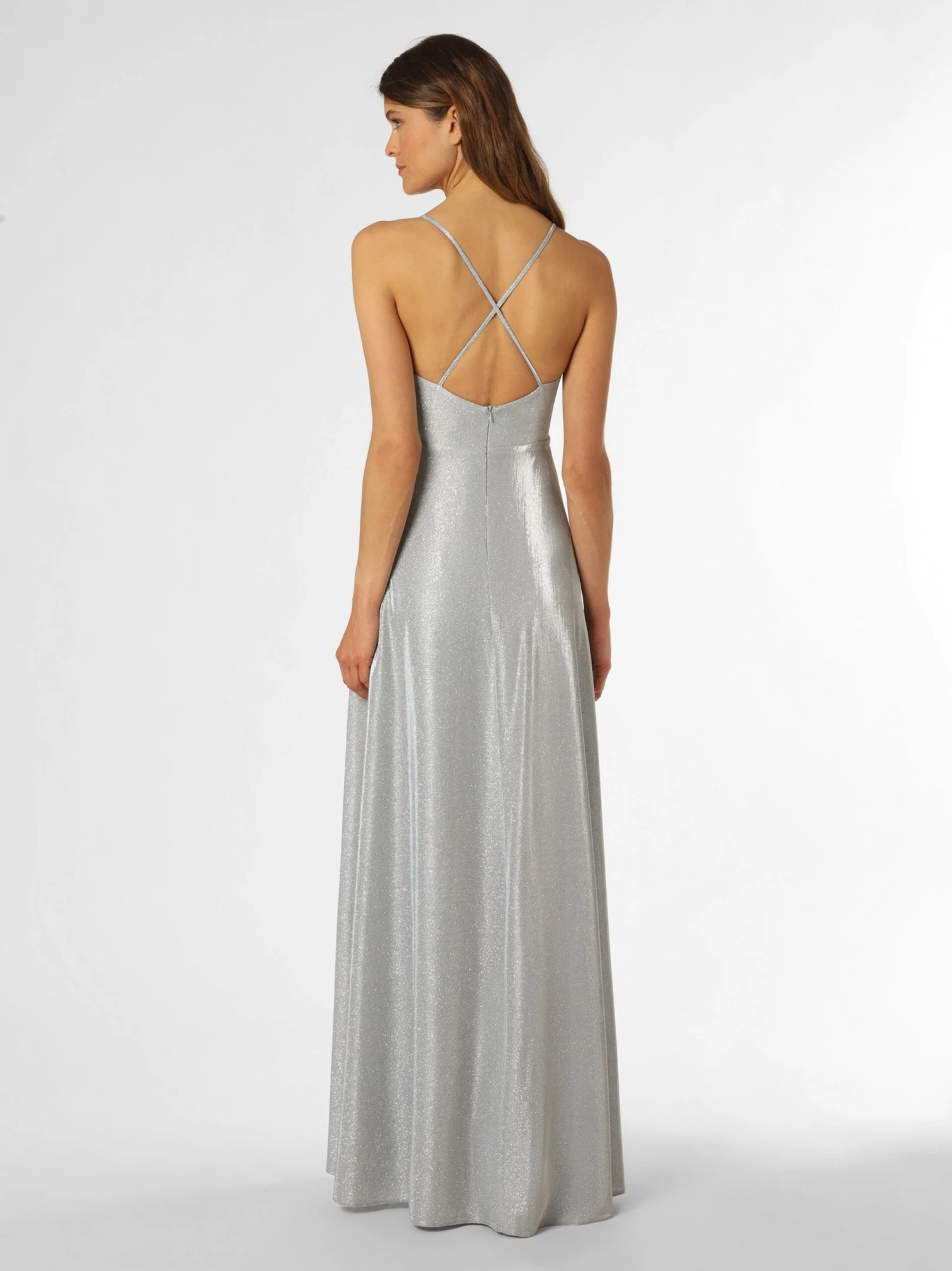 Marie Lund Avondjurken Avondjurk Dames Zilver 2 Marie Lund Avondjurken Avondjurk Dames Zilver - Afbeelding 2