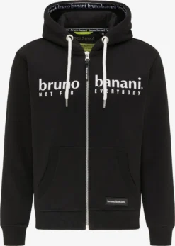 Bruno Banani Sweatvesten Met Capuchon Sweatvest Parker Heren Zwart