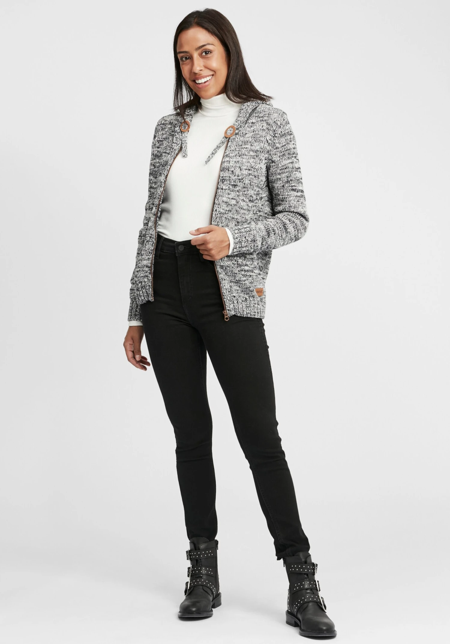 OXMO Vesten Gebreid Vest Philadelphia Dames Blauw 3 OXMO Vesten Gebreid Vest Philadelphia Dames Blauw - Afbeelding 3