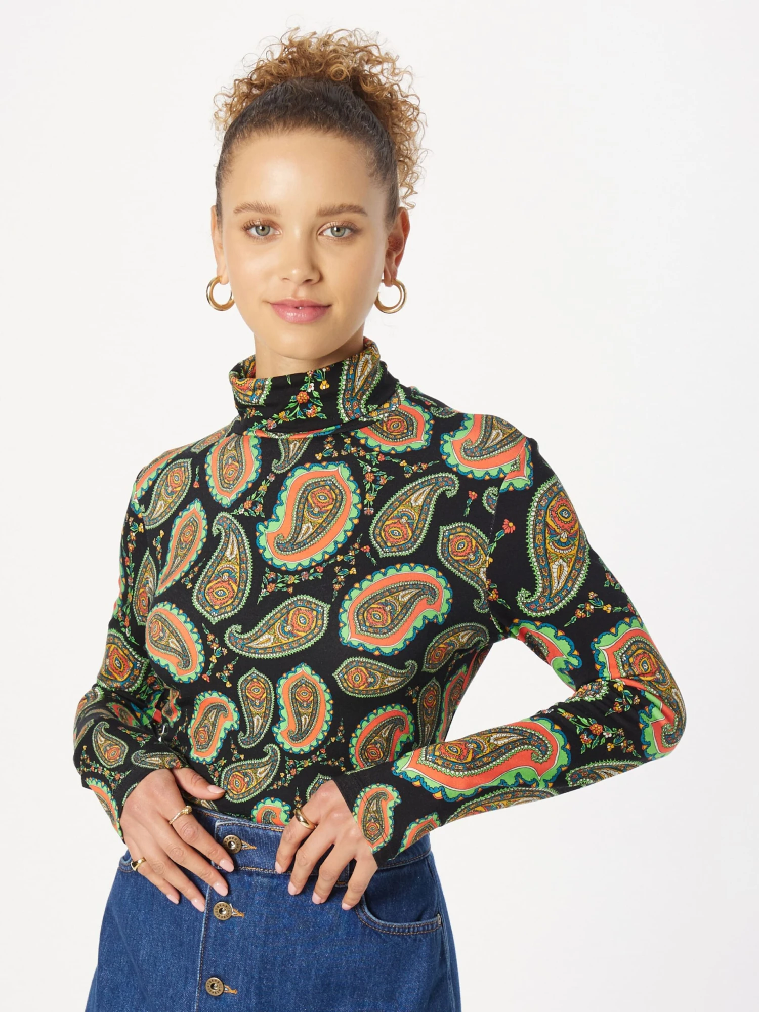 WAREHOUSE Longsleeves Shirt Dames Zwart 3 WAREHOUSE Longsleeves Shirt Dames Zwart - Afbeelding 3