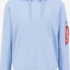 Alpha Industries Hoodies Sweatshirt X-Fit Heren Lichtblauw