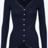Rosemunde Vesten Gebreid Vest Silk Dames Navy