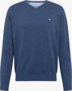 FYNCH-HATTON V-hals Truien Trui Heren Blauw GemĂȘleerd